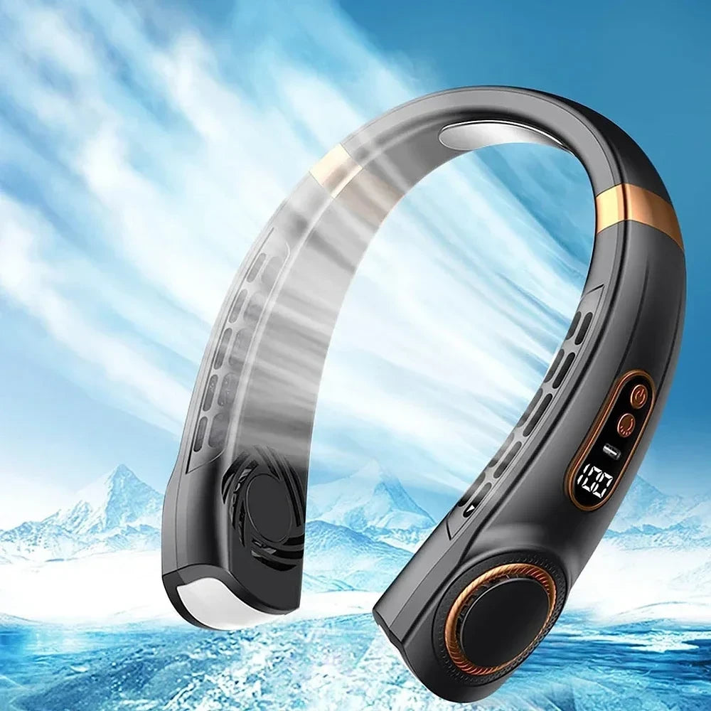 Breezly Neck Fan — Hands-Free Bladeless Cooling